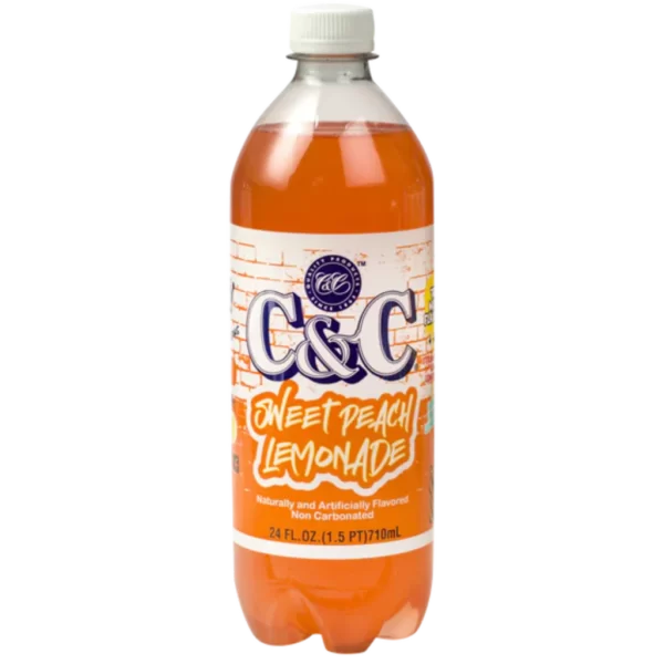 C & C Sweet Peach Lemonade 24oz 24xPack