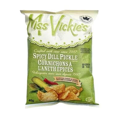 Miss vickies dill pickle 36×66 g