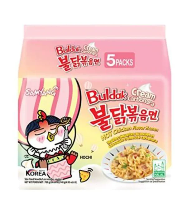 Samyang Spicy Chicken Buldak Noodle (Cream Carbonara) 5x140g (8 pack)
