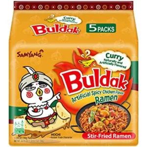 Samyang Buldak Fire Fried Chicken Spicy Multi Curry Noodle Ramen 140g x5 (8 pack)