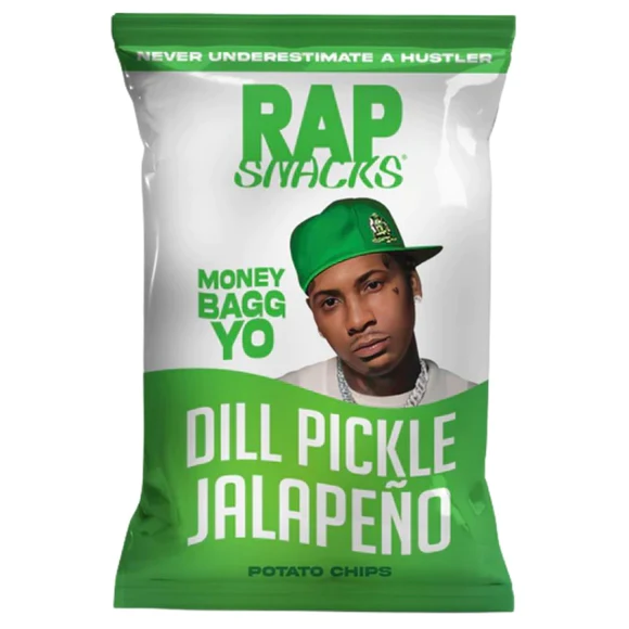 Rap Snacks Money Bagg yo Dill Jalapeno Chips 24Xpack